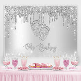 Funkeln Bokeh An Baby Schön Füße Baby Dusche Hintergrund